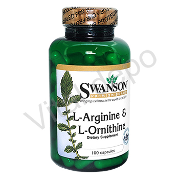 (Swanson)L-アルギニン&L-オルニチン100錠 1本