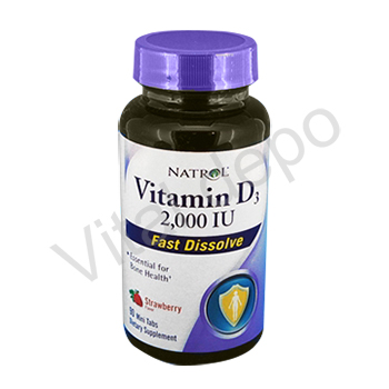 [NTR]ビタミンD3ファストディゾルブ2000IU(ストロベリー)90錠 1本