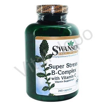 (Swanson)スーパーストレス・B-コンプレックス+ビタミンC240錠 1本